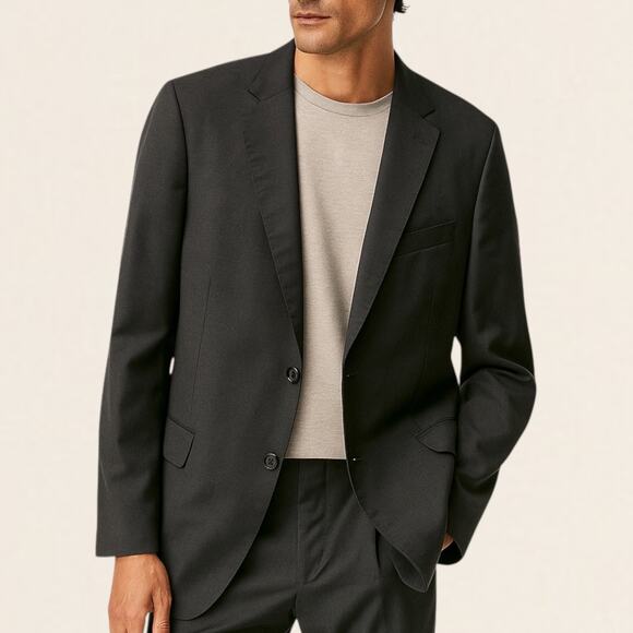 Peter Millar Size 46R Wool Sports Coat Blazer Jacket Gray‎ Classic Professional - Picture 11 of 11